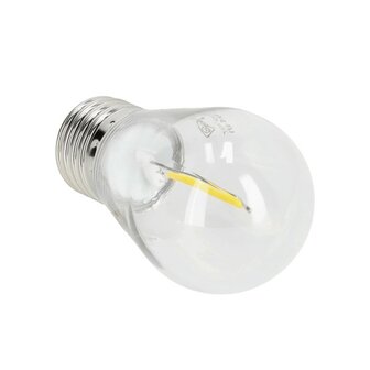 LED ST45 GLOEILAMP PLASTIC 230V E27 1W 50LM 2700K  