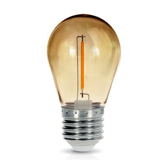 LED ST45 GLOEILAMP AMBER 230V E27 1W 40LM 2700K  