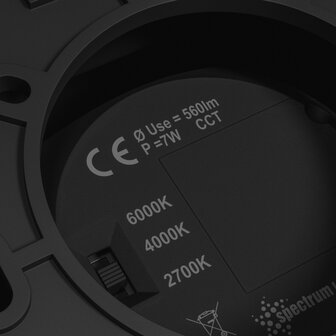 LED PLAFONDSPOT CHLOE-R UGR19 7W 560LM CCT-SWITCH