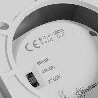 LED OPBOUWSPOT CHLOE-V UGR19 7W 560LM CCT-SWITCH