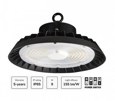 LED HIGH BAY PLATEO POWER-SWITCH 200W/150W/100W DIM 0-10V 