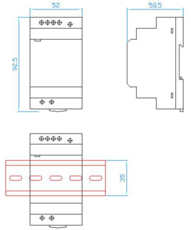 LED DIN-RAIL TRANSFORMATOR 24V/DC 60-WATT 2,50A