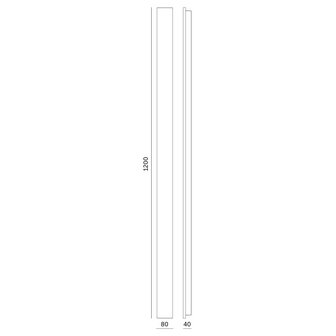 LED TUIN- WANDLAMP MIRANA IP44 230V 30/60/120CM 