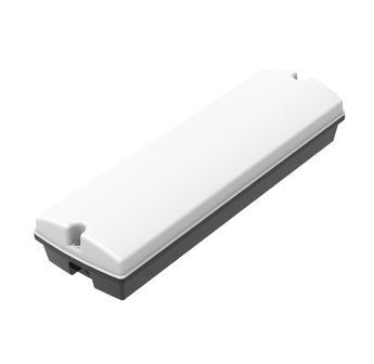 LED NOODVERLICHTING ZWART FROSTED IP66 230V 3W 450LM 