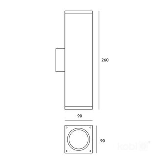 TUINLAMP WANDLAMP QUERK-4 UP/DOWN IP54 230V GU10