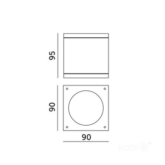 BUITENLAMP OPBOUWSPOT QUERK-1 IP54 230V GU10