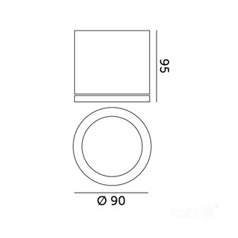BUITENLAMP OPBOUWSPOT QUERK-2 IP54 230V GU10