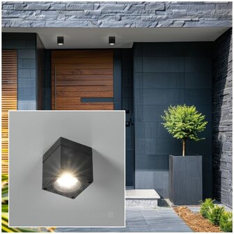 BUITENLAMP OPBOUWSPOT QUERK-1 IP54 230V GU10