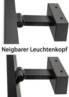 LED BADKAMER SPIEGELLAMP ZWART 40CM IP44 230V 6,2W 4000K 