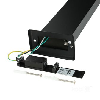 TUINPAAL SOKKELLAMP ZWART 100CM IP44 230V GU10