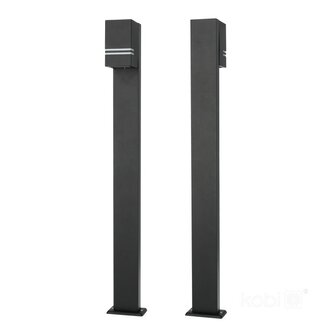 TUINPAAL SOKKELLAMP ZWART 100CM IP44 230V GU10