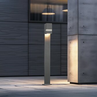 TUINPAAL SOKKELLAMP GRIJS 100CM IP44 230V GU10