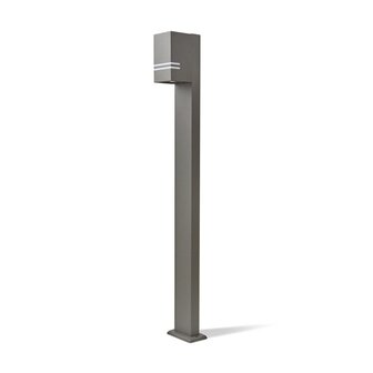 TUINPAAL SOKKELLAMP GRIJS 100CM IP44 230V GU10