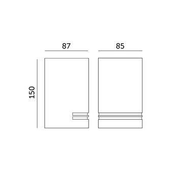 TUINLAMP WANDLAMP ZWART DOWN IP44 230V GU10