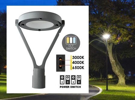 LED STRAATLAMP LED NEXPARK IP66 IK08 POWER- &amp; CCT-SWITCH