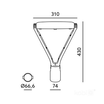 LED STRAATLAMP LED NEXPARK IP66 IK08 POWER- &amp; CCT-SWITCH
