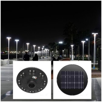 LED PARKLAMP ZONNE-ENERGIE SENSOR/REMOTE IP54 15W 