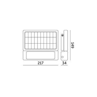 LED SOLAR VERSTRALER MET BEWEGINGSSENOR 5W 500LM IP65