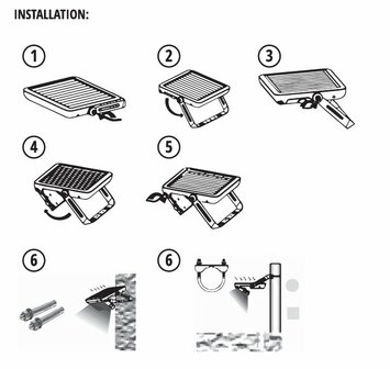 LED SOLAR VERSTRALER MET BEWEGINGSSENOR 10W 1080LM IP65