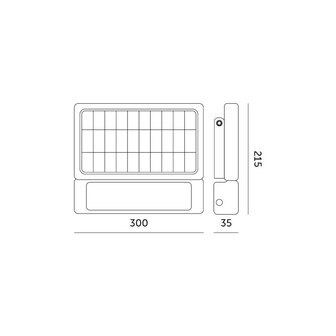 LED SOLAR VERSTRALER MET BEWEGINGSSENOR 10W 1080LM IP65