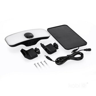 LED SOLAR VERSTRALER MET SENOR IP65 13W 1400LM 4000K 