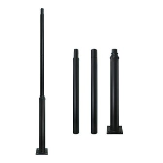 PAAL MAST BASE SV 3M &Oslash;60MM ZWART - LED STRAATLAMPEN