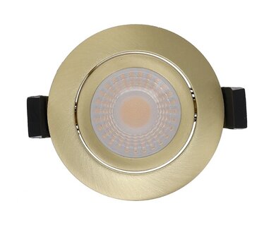 LED INBOUWSPOT SLIM-FIT IP65 DIM TO WARM POWER &amp; CCT-SWITCH BRASS