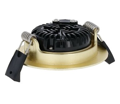 LED INBOUWSPOT SLIM-FIT IP65 DIM TO WARM POWER &amp; CCT-SWITCH BRASS
