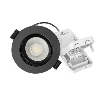 LED INBOUWSPOT SLIM-FIT IP65 DIM TO WARM POWER &amp; CCT-SWITCH ZWART