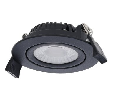 LED INBOUWSPOT SLIM-FIT IP65 DIM POWER &amp; CCT-SWITCH ZWART