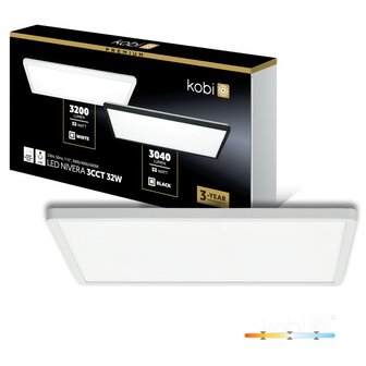 LED PLAFONDLAMP NIVERA WIT CCT-SWITCH IP54 32W 4300LM 