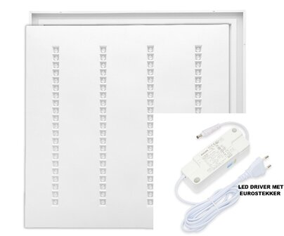 LOUVRE LED PANEEL 60X60CM UGR-16 CCT-SWITCH 30W 4200LM 