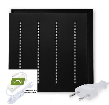LOUVRE LED PANEEL ZWART 60X60CM UGR-16 DIM CCT-SWITCH 30W 4200LM 