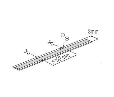 COB LED STRIP 24V/DC 3W/M 3000K 50-METER ROL