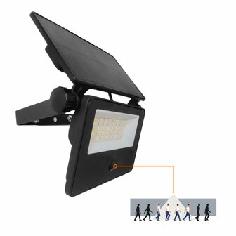 LED SOLAR VERSTRALER MET SENSOR 3CCT 20W 1600LM IP54 