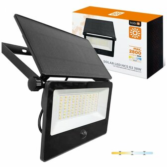 LED SOLAR VERSTRALER MET SENSOR 3CCT 30W 2800LM IP54 