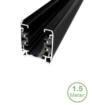 3-FASE RAILS TRACKS ZWART 1-METER - 1,5-METER - 2-METER OF 3-METER