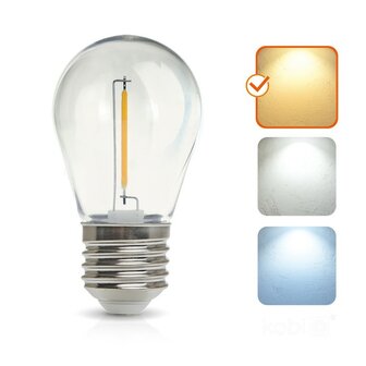 LED ST45 GLOEILAMP PLASTIC 230V E27 1W 50LM 2700K  