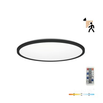 LED PLAFONDLAMP NIVERA MET SENSOR &amp; REMOTE IP54 12W 1200LM 3CCT 