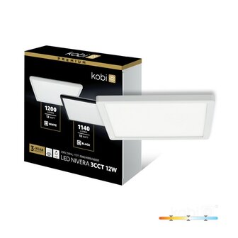 LED PLAFONDLAMP NIVERA SQUARE IP54 12W 1200LM 3CCT 