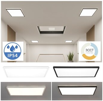 LED PLAFONDLAMP NIVERA SQUARE IP54 32W 3040LM 3CCT 