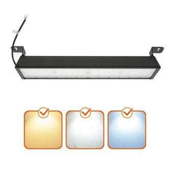 LED HIGH BAY LINEAR 3POWER- &amp; 3CCT-SWITCH IP65 60&deg;X90&deg;