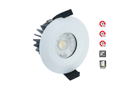 LED DOWNLIGHT SLIM IP65 FIRE RATED 230V 6W 590LM 4000K 