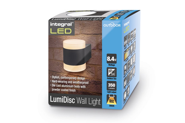LED TUINLAMP WANDLAMP LUMIDISC IP54 8,5W 3000K