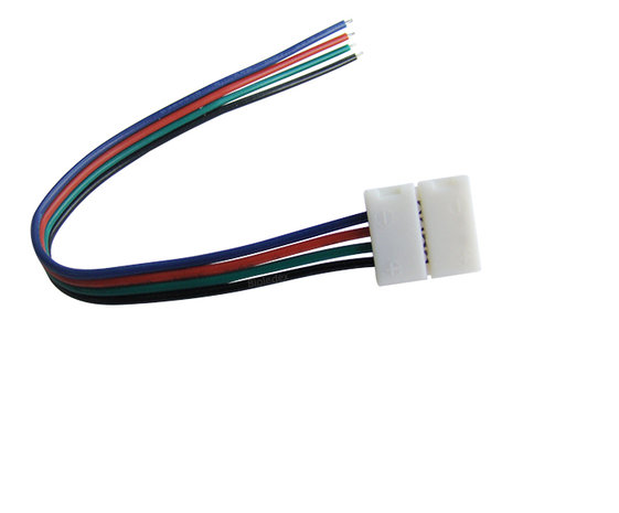 LED STRIP CONNECTOR MET 15-CM DRAAD 10-MM RGB STRIPS