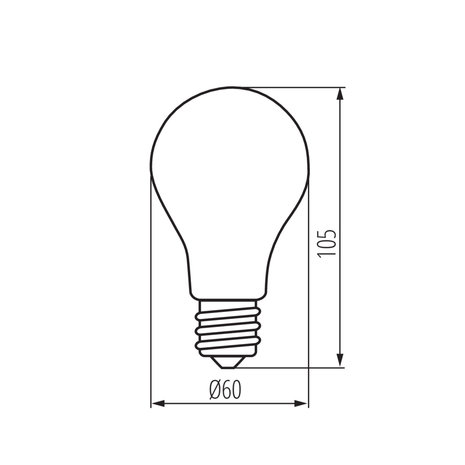 LED FILAMENT LAMP A60 MAT GLAS E27 4,5W 470LM 2700K  