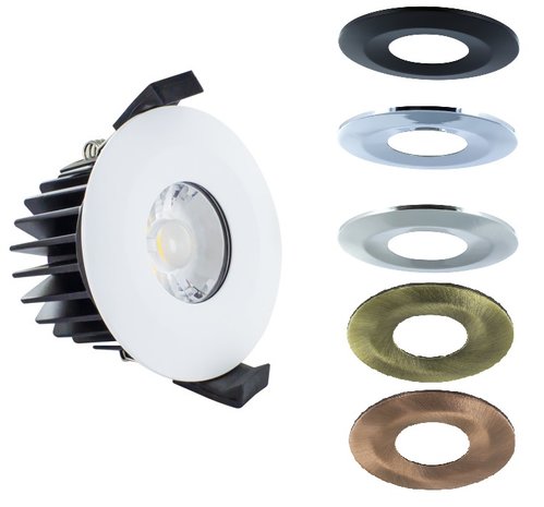 LED DOWNLIGHT SLIM IP65 FIRE RATED 230V 10W 970LM 4000K 