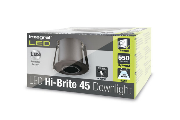 LUX HI-BRITE LED DOWNLIGHT FIXED DIM 30° 9W 550LM 4000K