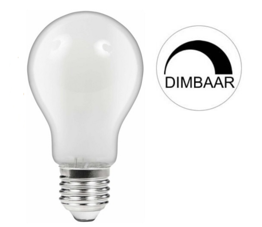 LED FILAMENT LAMP A60 MAT DIMBAAR 230V E27 6W 660LM 2700K  