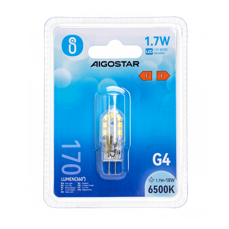 LED G4 GU4 LAMP COMPACT 12V AC/DC 1,7W=18W KOEL WIT